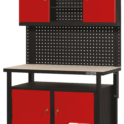 KS TOOLS Profi-Werkbank mit 2 Türen, H840xB1200xT600mm ( 865.0002 ) - Toolbrothers
