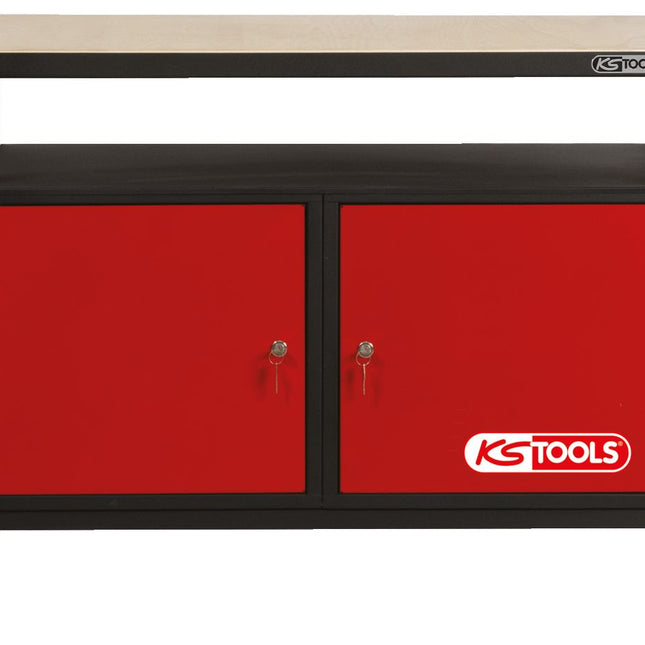 KS TOOLS Profi-Werkbank mit 2 Türen, H840xB1200xT600mm ( 865.0002 ) - Toolbrothers