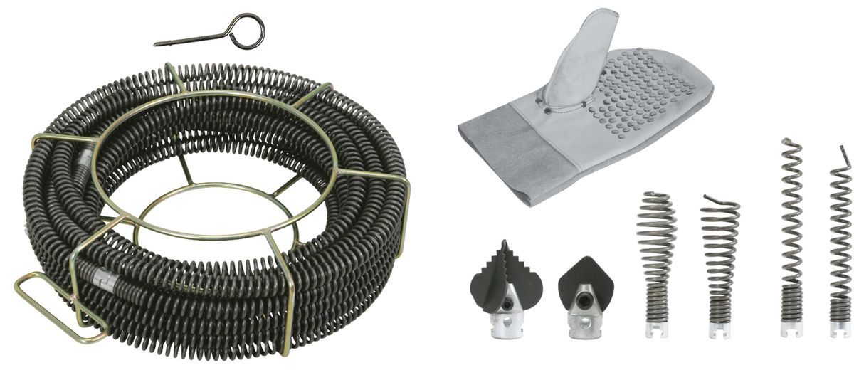 KS TOOLS Kanal- und Rohrreinigungs-Werkzeug-Satz Ø 22mm Innenseele, 14-tlg ( 900.1923 ) - Toolbrothers