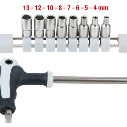 KS TOOLS Juego de llaves de vaso STAINLESS STEEL, 9 pzs ( 910.2450 )