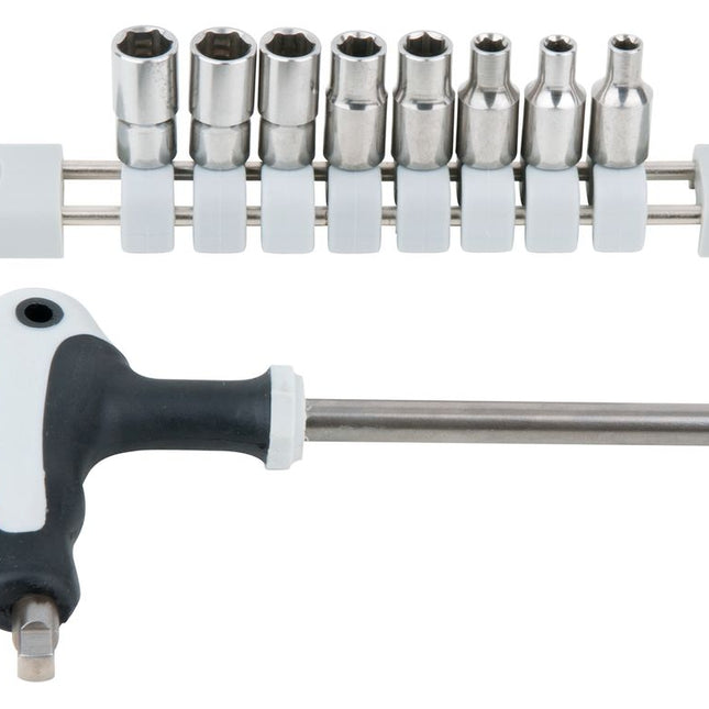 KS TOOLS Juego de llaves de vaso STAINLESS STEEL, 9 pzs ( 910.2450 )