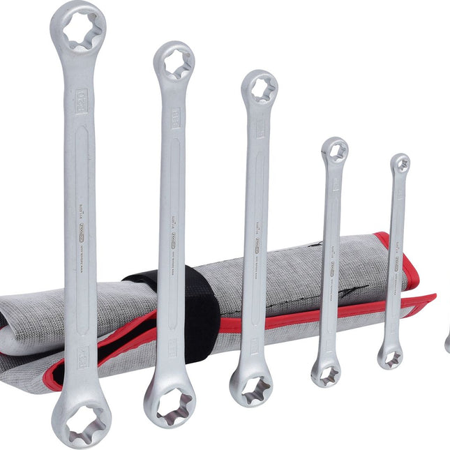 KS TOOLS Torx-E-Doppel-Ringschlüssel-Satz, 6-tlg ( 911.0370 ) - Toolbrothers