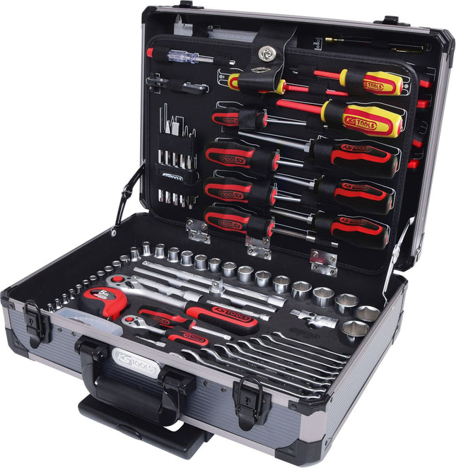 KS TOOLS Juego de herramientas universales 1/4'+1/2', 130 pzs ( 911.0630 )