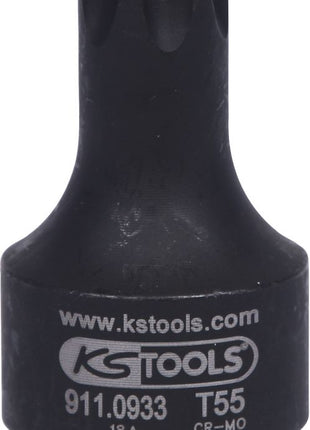 KS TOOLS 1/2" Kraft-Bit-Stecknuss Torx, kurz, T55 ( 911.0933 ) - Toolbrothers