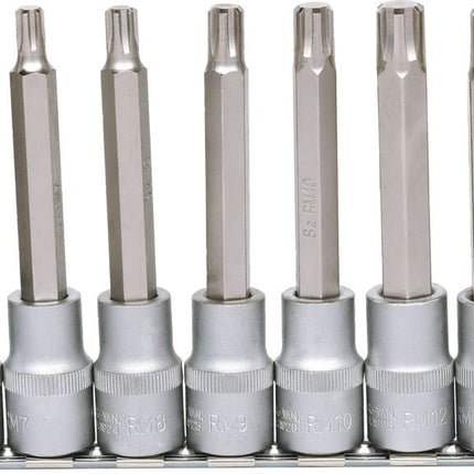 KS TOOLS 1/2' Jeu de douilles RIBE, longues, 9 pcs, M5-M14 ( 911.1335 )