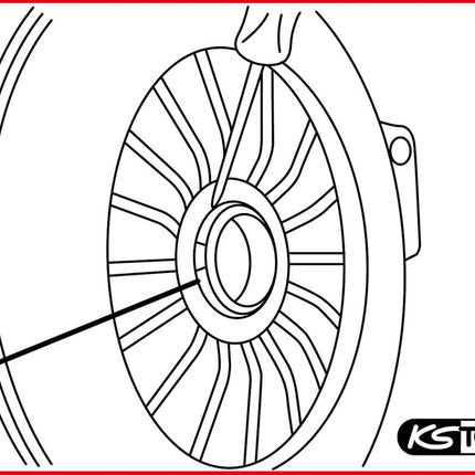 KS TOOLS Desmontador de madril de rodamiento ( 911.2445 )