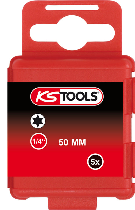 KS TOOLS 1/4" Bit Torx, 50mm, T20, 5er Pack ( 911.2732 ) - Toolbrothers