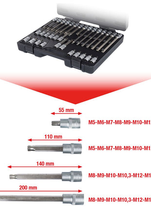 KS TOOLS 1/2" RIBE® Bit-Stecknuss-Satz, 32-tlg ( 911.4530 ) - Toolbrothers