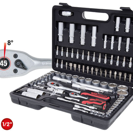 KS TOOLS 1/4"+1/2" Steckschlüssel-Satz, 96-tlg ( 917.0796 ) - Toolbrothers