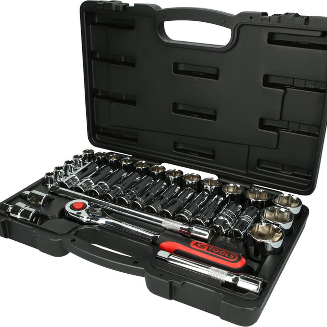 KS TOOLS 1/2' Juego de llaves de vaso CHROMEplus, 35 pzs ( 918.0635 )
