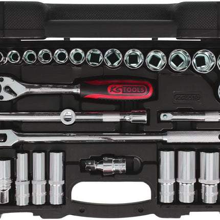 KS TOOLS 1/2" CHROMEplus Steckschlüssel-Satz, 30-tlg ( 918.0830 ) - Toolbrothers