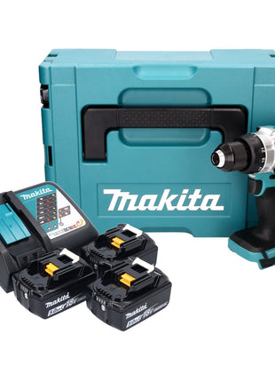 Maktia DDF 486 RT3J perceuse/visseuse sans fil 18 V 130 Nm Brushless + 3x batterie 5,0 Ah + chargeur + Makpac