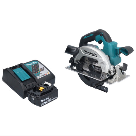 Makita DHS 661 RT1U Akku Handkreissäge 18 V 165 mm Brushless + 1x 5,0 Ah Akku + Ladegerät - Toolbrothers