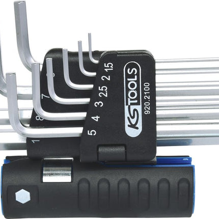 KS TOOLS 3 in 1 Innen6kant-Winkelstiftschlüssel-Satz,10-tlg lang ( 920.2100 ) - Toolbrothers