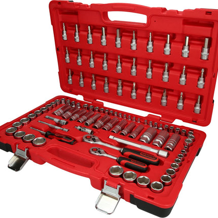 KS TOOLS 1/4"+3/8" Steckschlüssel-Satz, 100-tlg ( 951.0699 ) - Toolbrothers
