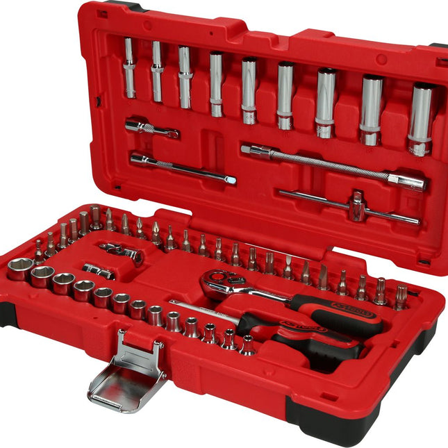 KS TOOLS 1/4" CHROMEplus Steckschlüssel-Satz, 54-tlg ( 958.0654 ) - Toolbrothers
