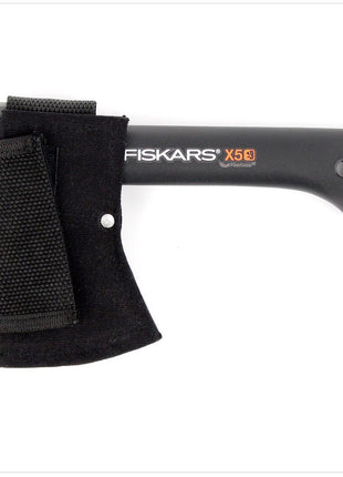 Fiskars X 5 XXS Universal Freizeit Axt in Canvas Tasche schwarz ( 121121 ) - Toolbrothers