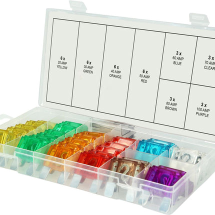 KS TOOLS Sortiment Kfz-Sicherungen,20-100A, 36-tlg ( 970.0730 ) - Toolbrothers