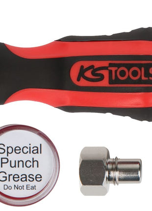 KS TOOLS FLAREFIXeco 4,75 mm Universal-Bremsleitungs-Bördelgerät-Satz, 4-tlg ( 122.1215 ) - Toolbrothers