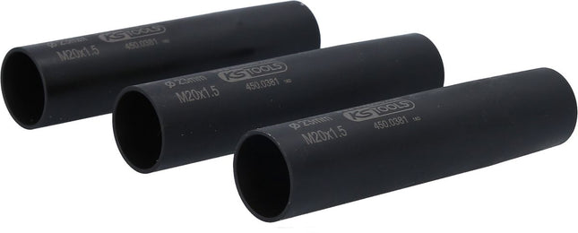 KS TOOLS Juego de manguitos de centraje y protección de pernos de rueda, M20x1,5, Ø23,0 mm, 3 pzs ( 450.0374 )