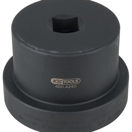 KS TOOLS 1" Achsmuttern-Schlüssel mit Führungsbund, 12-kant, 100 mm ( 460.4240 ) - Toolbrothers