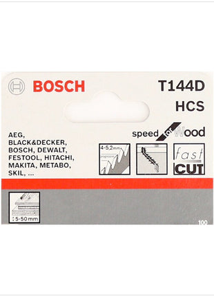 Bosch T 144 D Stichsägeblätter Speed for Wood 5 Stk. 100 mm ( 2608630040 ) - Toolbrothers