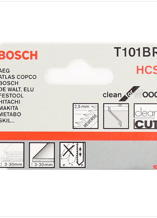 Bosch T 101 BR Stichsägeblätter Clean for Wood 5 Stk. 100 mm ( 2608630014 ) - Toolbrothers