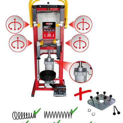 KS TOOLS Tensor de muelles de aire comprimido para amortiguadores con placa adaptadora ( 500.8805 )