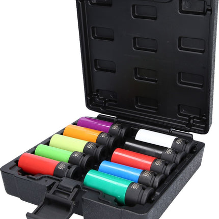 KS TOOLS 1/2" Spezial-Alu-Felgen Kraft-Stecknuss-Satz, 10-tlg ( 515.0890 ) - Toolbrothers