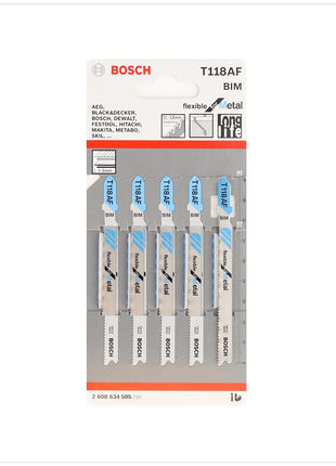 Bosch T 118 AF Stichsägeblätter Flexible for Metal 5 Stk. 92 mm ( 2608634505 ) - Toolbrothers