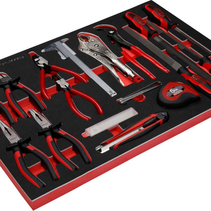 KS TOOLS Zangen- / und Feilen-Satz in Schaumstoffeinlage, 28-tlg ( 811.0019 ) - Toolbrothers