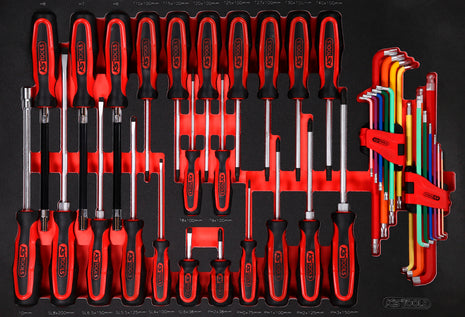 KS TOOLS juego de destornilladores con inserto de espuma, 41 piezas ( 811.0041 )