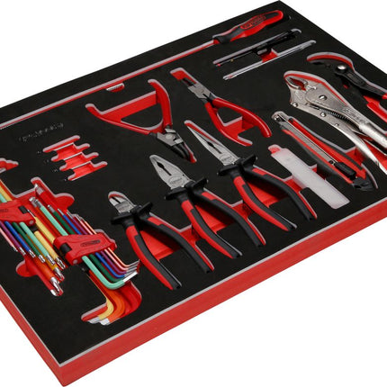 KS TOOLS Juego de alicates y llaves acodadas en inserto de gomaespuma, 45 pzs ( 811.0045 )