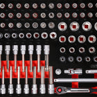 KS TOOLS Juego de llaves de vaso de 1/2' en inserto de gomaespuma, 95 pzs ( 811.0095 )