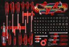 KS TOOLS Juego de llaves de vaso y destornilladores de 1/4'' con inserto de espuma, 105 piezas ( 811.0105 )