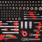 KS TOOLS 1/4'' + 3/8'' Steckschlüssel-Satz in Schaumstoffeinlage, 140-tlg ( 811.0140 ) - Toolbrothers