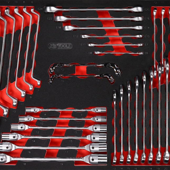KS TOOLS Schraubenschlüssel-Satz in Schaumstoffeinlage, 41-tlg ( 811.1041 ) - Toolbrothers
