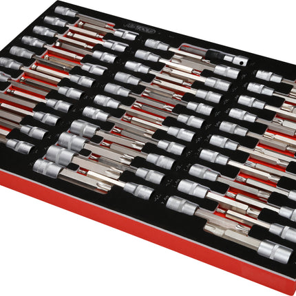 KS TOOLS Juego de llaves de vaso con punta de 1/2' en inserto de gomaespuma, 64 pzs ( 811.1064 )