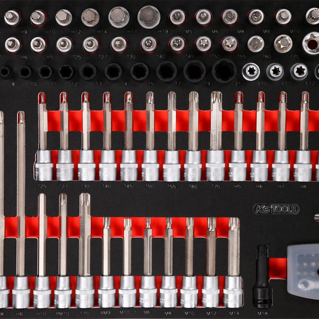 KS TOOLS 1/2'' Bit-Stecknuss-Satz in Schaumstoffeinlage, 111-tlg ( 811.1111 ) - Toolbrothers