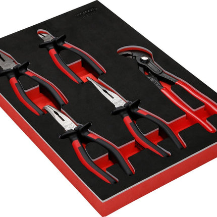 KS TOOLS Zangen-Satz in Schaumstoffeinlage, 5-tlg ( 812.0005 ) - Toolbrothers