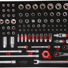 KS TOOLS Jeu de clés à douille 1/4'' + 3/8'' + 1/2'' dans insert en mousse, 156 pcs ( 813.0156 )