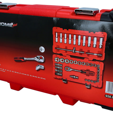 KS TOOLS 1/2' Juego de llaves de vaso CHROMEplus 39 pzs ( 958.0639 )