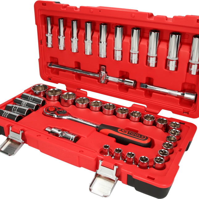 KS TOOLS 1/2' Juego de llaves de vaso CHROMEplus 39 pzs ( 958.0639 )