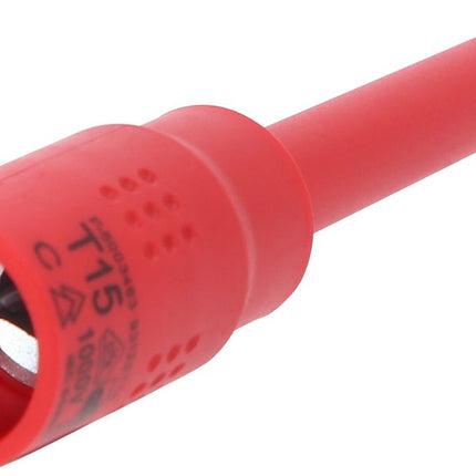 KS TOOLS Llave de vaso con punta Torx aislada 3/8', T15, 122 mm ( 118.3821 )