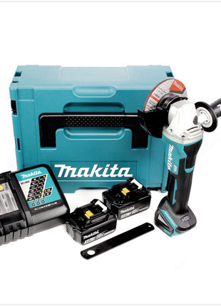 Makita DGA 505 RFJ Akku Winkelschleifer 18 V 125mm Brushless + 2x Akku 3,0Ah + Ladegerät + Makpac - Toolbrothers