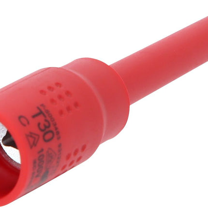 KS TOOLS Douille porte-embout Torx isolée 3/8', T30, 122 mm ( 118.3825 )