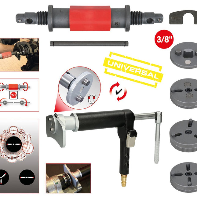 KS TOOLS Jeu de repousses-piston de frein universel, 8 pcs ( 150.2440 )