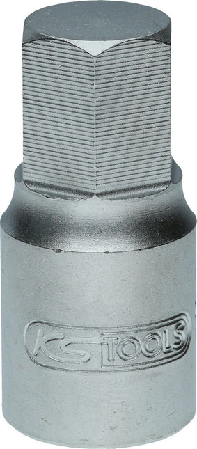 KS TOOLS Llave de vaso con punta de 3/8' de servicio de aceite para tornillos con encastre hexagonal, 14 mm ( 150.9127 )