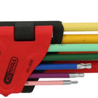 KS TOOLS Set chiavi maschio piegata ad esagono incassato Torx con testa a sfera, piegata di 108°, 9 pz ( 151.4530 )