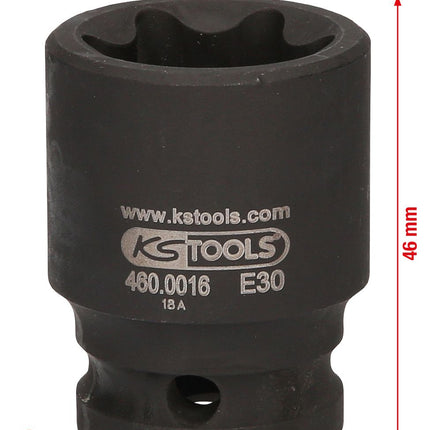 KS TOOLS 1/2" Spezial-Stecknuss für Mercedes, E30, 46 mm kurz ( 460.0016 ) - Toolbrothers